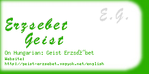 erzsebet geist business card